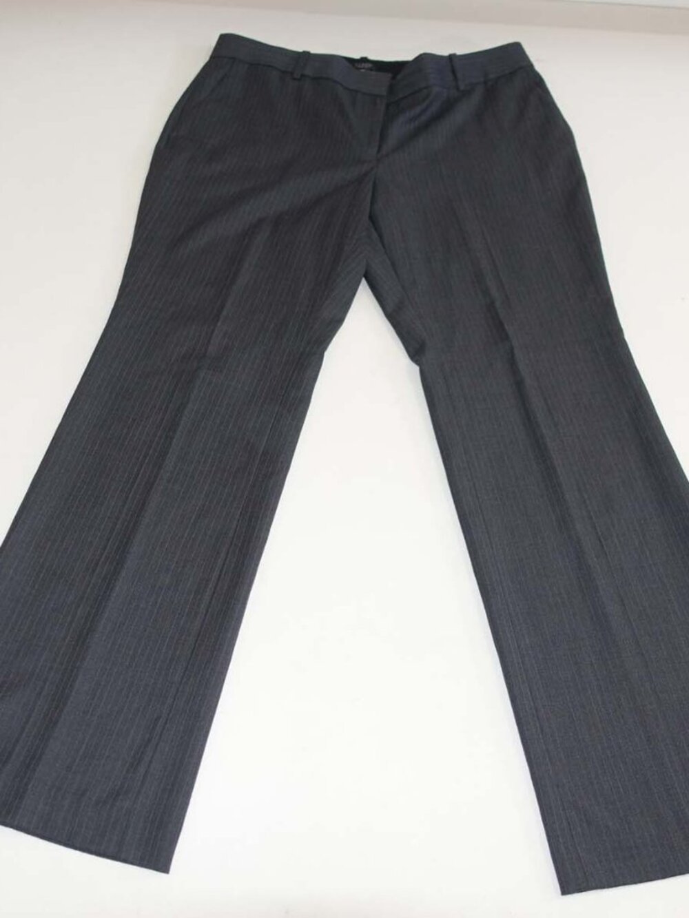 J. Crew Women's Super 120s Wool Flare Dress Pants Size 14 Tall Dark Gray Slacks